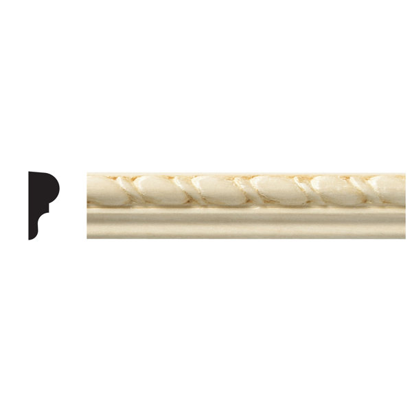Ornamental Mouldings Hardwood Embossed Rope Colonial Trim Panel